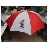 Nebraska Herbie Husker Umbrella  36&1/2"
