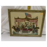 Vintage Framed Patriotic Die Cut (15&1/4" x 12")