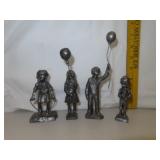 4 Michael Ricker Park City Figurines- tallest = 7"
