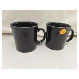 2 Fiesta Charcoal Colored Coffee Mugs