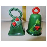 2 Vintage Christmas Bells (1= Holt Howard & 1 =