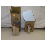 2 Willow Tree Figurines with Boxes (1=8&1/4" and