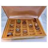 Vintage Mele Ring Box with 12 Assorted Rings