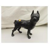 Vintage Cast Aluminum Boston Terrier Bank 10"