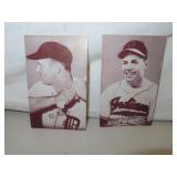 Vic Wertz & Dale Mitchell (Vintage) Exhibit Cards