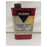 Vintage Permo Water Pump Lubricant Tin Can 6&1/2"