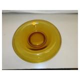 Vintage Depression Glass Rolled Edge Bowl 11" x