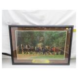 NO SHIPPING - Vintage Framed Cardboard Budweiser