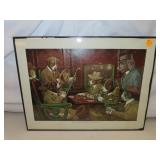 Vintage Dogs Playing Poker Litho Print = 16&1/8" x