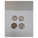 1909D - 1915 Barber Quarters & 1927 - 1928 Walking