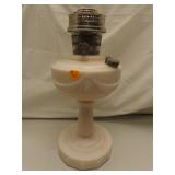 Vintage Aladdin Pink Alicite Oil Lamp with Newer