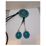 Beautiful Large Cluster Bolo Signed YSL Chinle, AZ