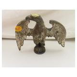 Vintage Brass Eagle Flag Pole Topper = 6&1/2" x
