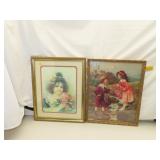 NO SHIPPING - 2 Vintage Reproduction Prints