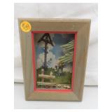 Vintage ANRI Wood Wall Hanging = 7&1/4" x 5&1/2"