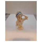 Vintage China Half Doll Pin Cushion Topper #434