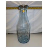 Vintage Blue Milk Jug - Marked MILK 1890 (see