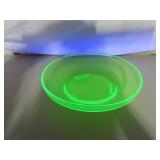 Vintage Green Depression Glass Bowl 9&1/2" x