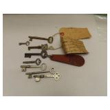 8 Antique Skeleton Keys & more