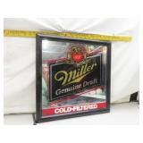 Vintage Miller Genuine Draft Mirror 18" x 18"
