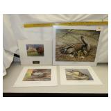 4 Nebraska Ducks Unlimited Prints- 1 is signed &