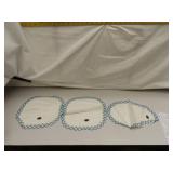 3 Vintage Fancy Work Table Scarves