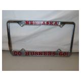 License Plate Frame - Nebraska -Go Huskers Go