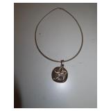 925 Silver Sand Dollar Pendant on 925 Silver Italy