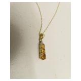 10K Gold Necklace (both pendant & chaon signed)