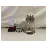 2 Crystal Lazer Etched Angels & Anniversary Clock