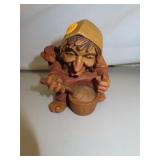 Vintage ANRI Old Woman Stirring Pot = 4&3/8"