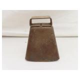 Vintage Cow Bell = 3&1/4" 3" x 2"