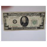 $20.00 = 1950 Series Federal Reserve Note