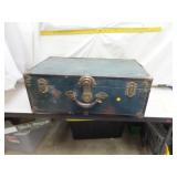 NO SHIPPING -Antique Worcester T&A Metal Suitcase