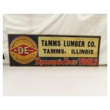 Antique Embossed Diamond Edge Tools Sign