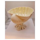 NICE Belleek Seashell Compote with Coral Base