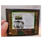 Antique US Tires Advertising Magic Lantern Glass