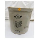 NO SHIPPING - 3 Gallon Antique Western Stoneware