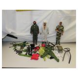 3 G.I. Joe Dolls & Lots of Accessories