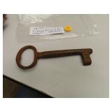Antique Jail Cell Key from Cortland Kansas per