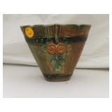 Vintage Weller Wood Rose Wall Pocket 6&3/8" x