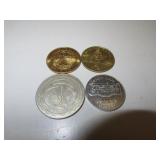 4 Souvenir Medallions (see photos)