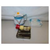 Antique Bathroom Set & Gillette Razor