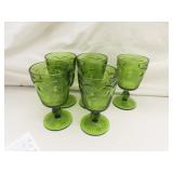 5 Vintage Bullseye Goblets 6" (also includes 1