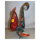 Vintage Murano Art Glass Rooster 10&1/4"
