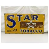 Antique Star Tobacco Porcelain Sign (see photos)