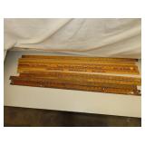 8 Vintage Wood (some advertising) Yardsticks