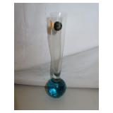 Vintage Controlled Bubble Art Glass Vase by