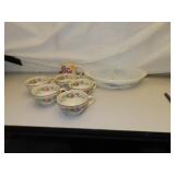 5 Syracuse China Coffee Cups - Glasbake Divided