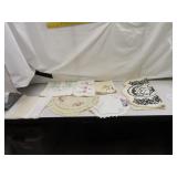 7 Vintage Fancy Work - Table Runners & more